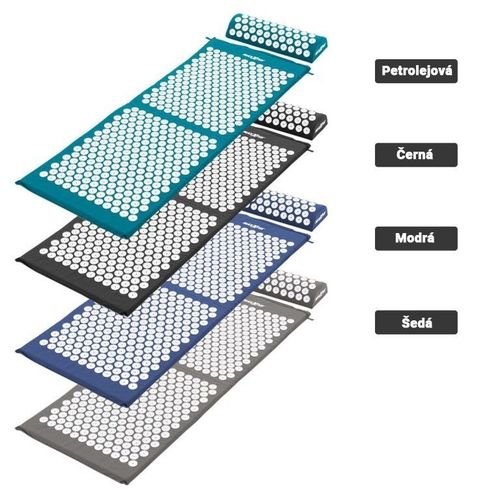 MAXXIVA Podkładka akupresury z poduszką 130x50 cm, nafta na Arena.pl