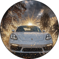 Opłatek na tort Urodziny Porsche Samochód Auto Logo Fura Bryka 18 30 40 50