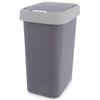 Kosz na Śmieci Odpady Plastikowy Kuchenny Łazienkowy Biurowy 25L Szary