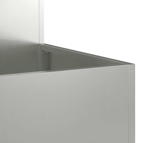 Doniczka ogrodowa Srebrny 80 x 80 x 48 cm Stal galwanizowana na Arena.pl