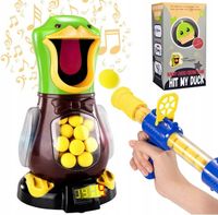 Głodna Kaczka Strzelanie do Celu 1x Pistolet Gra dla Dzieci PREZENT + Kulki