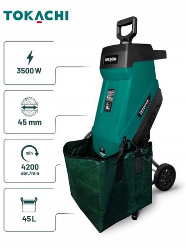 ROZDRABNIACZ ELEKTRYCZNY RĘBAK DO GAŁĘZI GŁADKOLUFOWY MOCNY 3500W DWA na Arena.pl