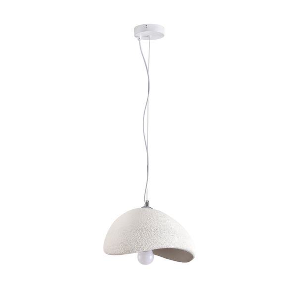 Lampa wisząca STONE biała 30 cm zdjęcie 1