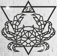 DREWNIANE PUZZLE 3D DEKORACJA ŚCIENNA ZNAK ZODIAKU RAK ZESTAW DO ZŁOŻENIA