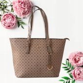 Torebka damska SHOPPER na ramię KHAKI Duża Torebka A4 miejska elegancka
