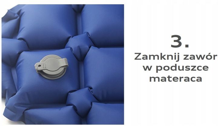 ULTRALEKKA MATA WBUDOWANA POMPKA KARIMATA GRUBY WYGODNY MATERAC ŁÓŻKO BLUE zdjęcie 13