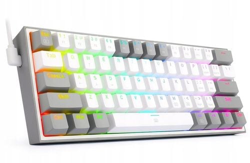 KLAWIATURA MECHANICZNA REDRAGON K617 RGB FIZZ RED BOX SWITCH BIAŁO SZARA na Arena.pl
