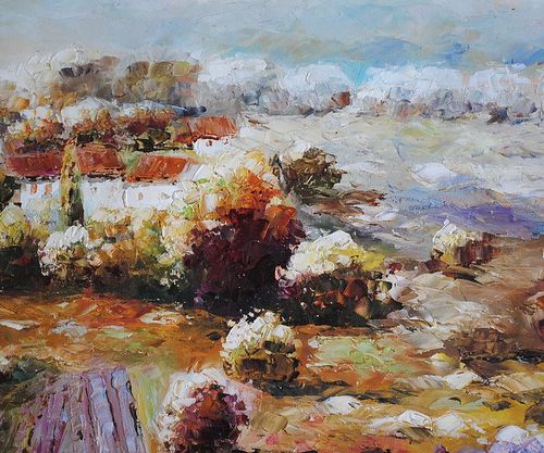 Pejzaż impresja (50x60cm) na Arena.pl