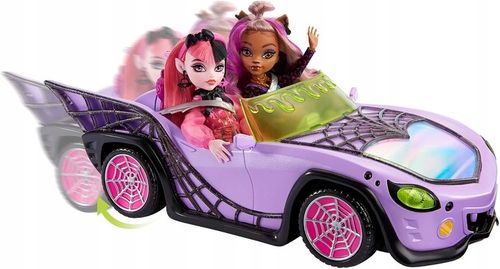 MONSTER HIGH GHOUL MOBILE POJAZD + AKCESORIA HHK63 na Arena.pl