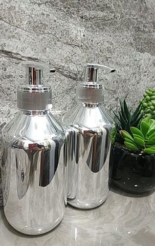 Dozownik Do Mydła Płyn Pojemnik Łazienkowy Srebrny na Arena.pl