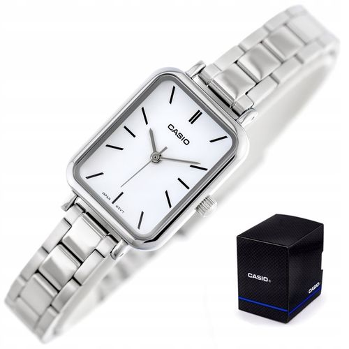 ZEGAREK DAMSKI CASIO LTP-V009 srebrny bransoletka + BOX + GRAWER na Arena.pl