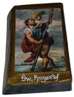 Ikona Święty Krzysztof patron kierowców kolejarzy rycerzy żeglarzy