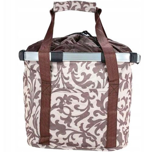 KOSZ ROWEROWY PRZEDNI KOSZYK NA KIEROWNICĘ UCHWYT TORBA SAKWA BRĄZOWY na Arena.pl