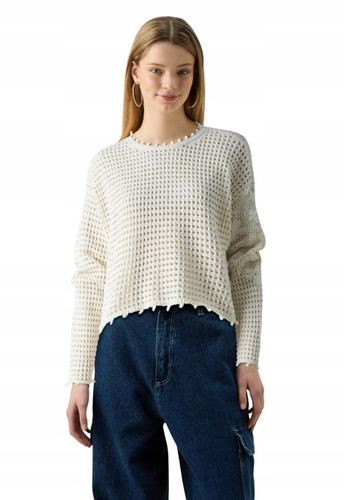 ONLY ONLANJOLIE LIFE CROP - Strickpullover - ecru S na Arena.pl