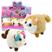 Pluszowy Kotek Maskotka Z Kręcącym Ogonkiem Brązowo-Biały