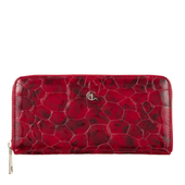 Czerwony Portfel Damski ze Skóry Licowej PD090s90 RFID