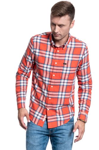 KOSZULA LEE BUTTON DOWN REGULAR LAVA RED L880ZJAF S na Arena.pl