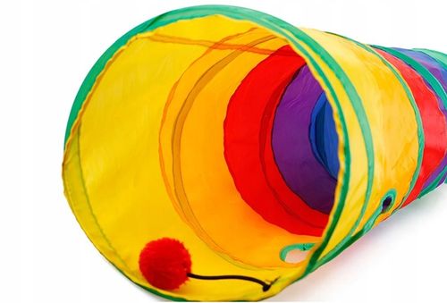 ZABAWKA TUNEL DLA KOTA SZELESZCZĄCY DŁUGI TUNEL DLA KOTA Z ZABAWKAMI XXL na Arena.pl