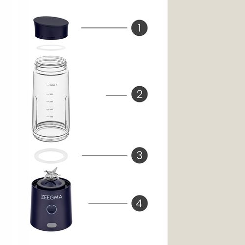 BLENDER BEZPRZEWODOWY KIELICHOWY 450ml 300W GRANATOWY zabierz ze sobą! na Arena.pl