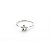 PIERŚCIONEK KRYSZTAŁEK SWAROVSKI STAL PLATEROWANA BIAŁYM ZŁOTEM PST458, Rozmiar pierścionków: US6 EU11