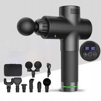 PISTOLET DO MASAŻU PLECÓW CIAŁA STÓP MASAŻER MASSAGE GUN 7 KOŃCÓWEK ZESTAW