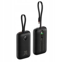 2 x VEGER powerbank 10000 mAh z wbudowanymi kablami Typ C / Lightning PD QC