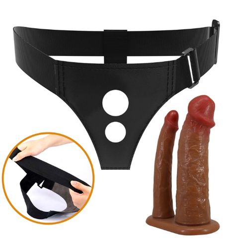 Podwójny strap-on z miękkimi penisami na Arena.pl