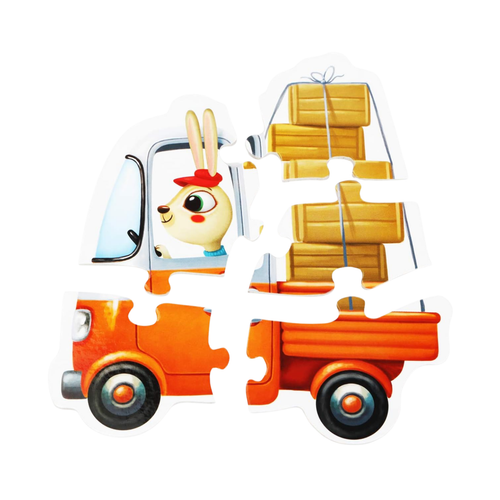 Edukacyjne Puzzle Puzzlika 5W1 Auta 20 Elementów 13784 na Arena.pl