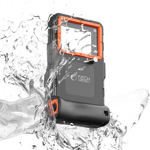 tech-protect ipx8 universal diving waterproof case black/orange na Arena.pl