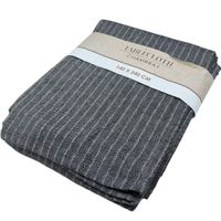 Duży obrus 140x240 cm do jadalni Czarno Biały w paski