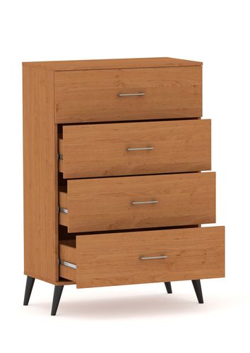 Komoda POLA 4N olcha - 4 szerokości. Pojemna komoda na nóżkach na Arena.pl