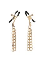 Ride Em Denim Nipple Clamps Gold