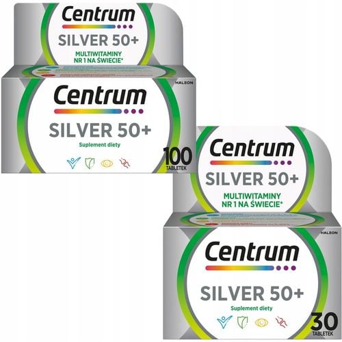 CENTRUM WITAMINY I MINERAŁY SILVER 100 tabletek + SILVER 30 tabletek na Arena.pl