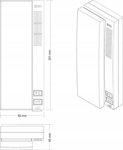 Unifon cyfrowy ACO INS-UP720BX biały na Arena.pl