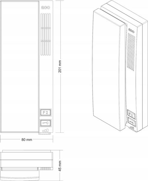 Unifon cyfrowy ACO INS-UP720BX biały zdjęcie 9