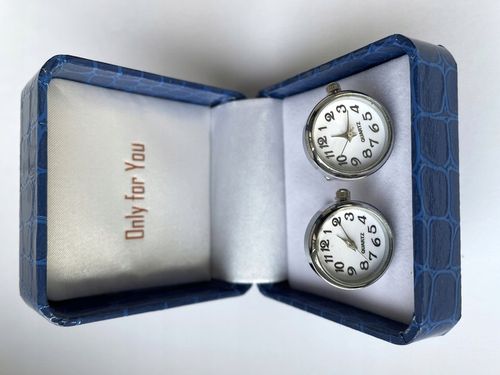 Spinki do mankietów Zegarek Werk Mechanizm Zegarka Steampunk Metalowe Etui na Arena.pl