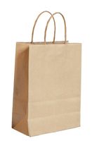 torba papierowa 25szt. skr. rączka szara 18x8x21cm