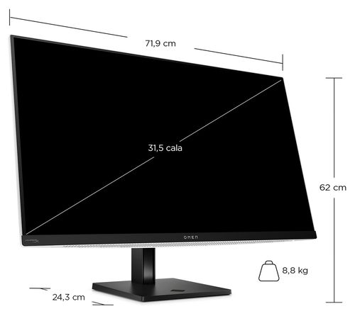 Monitor HP OMEN Transcend 32 4K Gaming UltraHD QD-OLED 240Hz HDR 31.5 cali 3840x2160 HDMI DisplayPort USB-C 9R181AA na Arena.pl