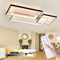 Lampa sufitowa LED nowoczesna geometryczna 90x50 cm ściemniana z pilotem
