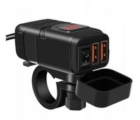 Podwójna ładowarka skuter quad USB QC 3.0 AV6_1