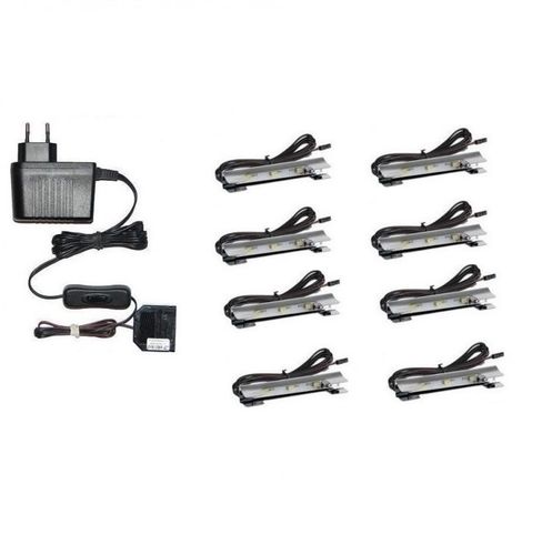 KLIPS LED OŚWIETLENIE SZKLANYCH PÓŁEK ZESTAW ZK-8 na Arena.pl