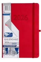 Jazz Kalendarz A5 Tygodniowy Czerwony 2026