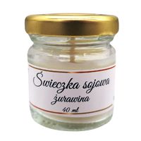 Świeczka Sojowa Żurawina 40 ml Ręcznie Robiona w Słoiczku