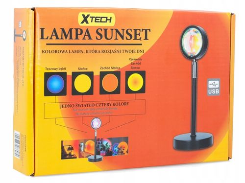 LAMPA ZACHÓD SŁOŃCA Lampka Sunset Lamp Projektor Wschód - Imitujaca Słońce na Arena.pl