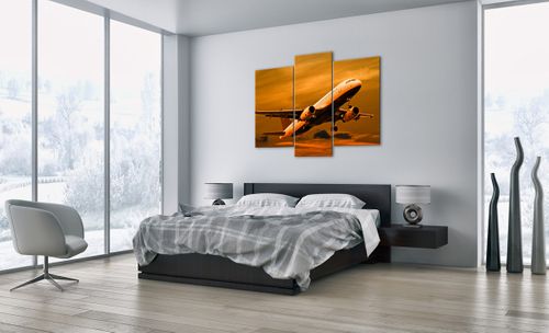 Obraz Na Płótnie - Samolot Start - 130X100 Cm - Cb130X100-0368 na Arena.pl