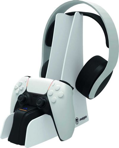 Snakebyte DUAL CHARGE & HEADSET STAND do PS5, biała na Arena.pl
