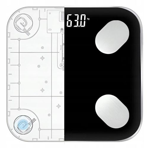 WAGA ŁAZIENKOWA BLUETOOTH SMART 25w1 180Kg ANALITYCZNA INTELIGENTNA na Arena.pl