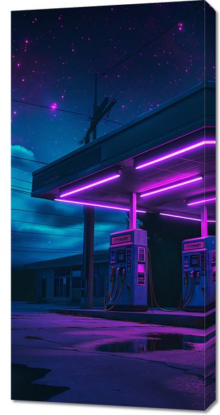 Obraz 50x100cm Moc Neonowej Nocy zdjęcie 1