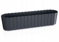 Doniczka podłużna Boardee Case DDEC600 | Antracyt, Kształt Prostokątny, Wymiary 14.4x58.7x13 cm, Kolor Antracyt, Prosperplast