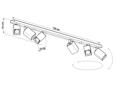 Plafon MERIDA 6L Szary na Arena.pl